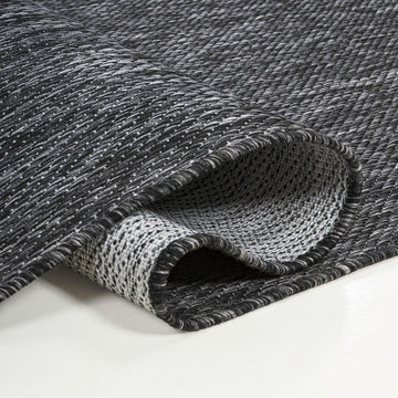 Miles Modern Minimalist Radius Corner Solid Indoor/Outdoor Area Rug